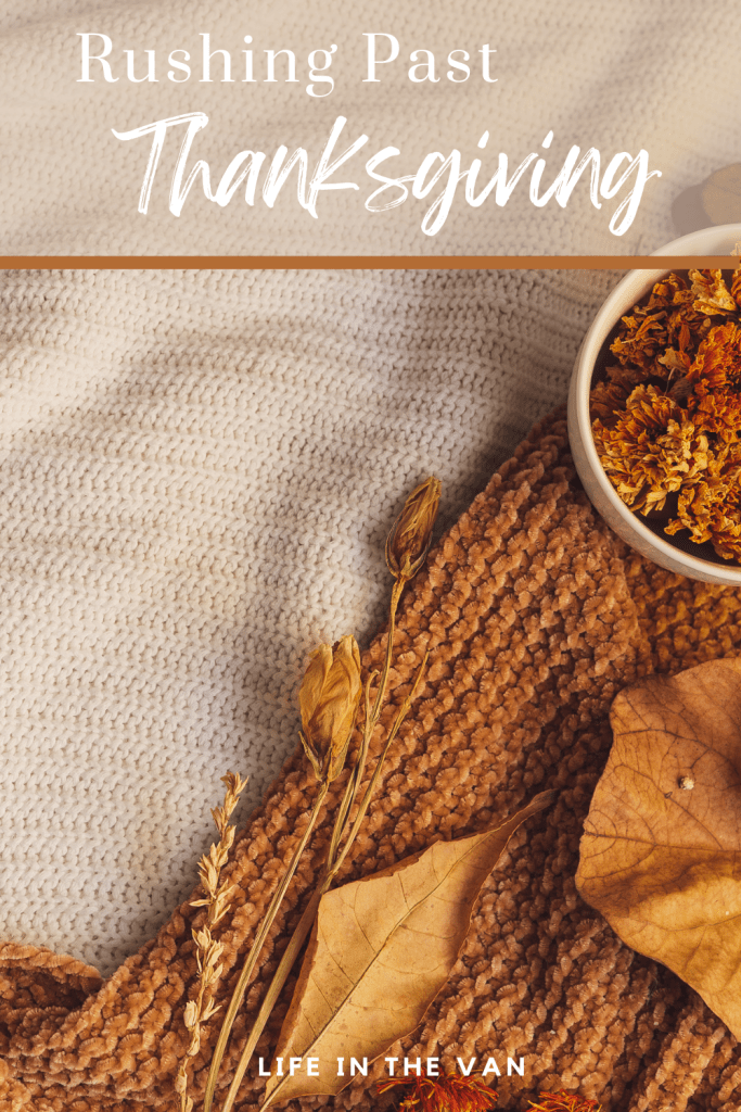 Rushing Past Thanksgiving